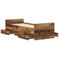 Preview: Bettgestell ohne Matratze Altholz-Optik 100x200cm Holzwerkstoff