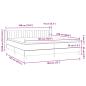 Preview: Boxspringbett mit Matratze Schwarz 180x220 cm Samt