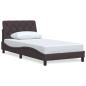 Preview: Bettgestell ohne Matratze Dunkelbraun 100x200 cm Stoff