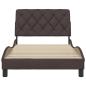 Preview: Bettgestell ohne Matratze Dunkelbraun 100x200 cm Stoff