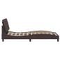 Preview: Bettgestell ohne Matratze Dunkelbraun 100x200 cm Stoff
