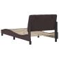 Preview: Bettgestell ohne Matratze Dunkelbraun 100x200 cm Stoff