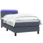 Preview: Boxspringbett mit Matratze Dunkelgrau 90x210 cm Samt