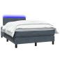 Preview: Boxspringbett mit Matratze Dunkelgrau 120x210 cm Samt