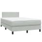 Preview: Boxspringbett mit Matratze Hellgrau 120x220 cm Samt