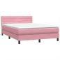 Preview: Boxspringbett mit Matratze Rosa 160x210 cm Samt