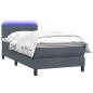 Preview: Boxspringbett mit Matratze Dunkelgrau 80x220 cm Samt