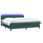 Preview: Boxspringbett mit Matratze Dunkelgrün 180x220 cm Samt