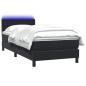Preview: Boxspringbett mit Matratze Schwarz 90x220 cm Samt