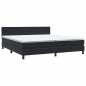 Preview: ARDEBO.de - Boxspringbett mit Matratze Schwarz 180x220 cm Samt