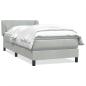 Preview: Boxspringbett mit Matratze Hellgrau 80x210 cm Samt