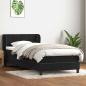 Preview: ARDEBO.de - Boxspringbett mit Matratze Schwarz 90x210 cm Samt