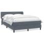 Preview: Boxspringbett mit Matratze Dunkelgrau 140x210 cm Samt