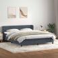 Preview: ARDEBO.de - Boxspringbett mit Matratzen Dunkelgrau 180x210 cm Samt