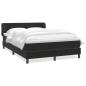 Preview: Boxspringbett mit Matratze Schwarz 160x210 cm Samt