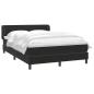 Preview: Boxspringbett mit Matratze Schwarz 160x210 cm Samt