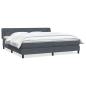Preview: Boxspringbett mit Matratzen Dunkelgrau 180x210 cm Samt
