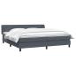 Preview: Boxspringbett mit Matratzen Dunkelgrau 180x210 cm Samt
