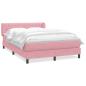 Preview: Boxspringbett mit Matratze Rosa 160x220 cm Samt
