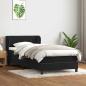 Preview: ARDEBO.de - Boxspringbett mit Matratze Schwarz 90x210 cm Samt