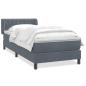 Preview: Boxspringbett mit Matratze Dunkelgrau 80x220 cm Samt