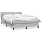 Preview: Boxspringbett mit Matratze Hellgrau 160x210 cm Samt