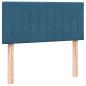 Preview: Boxspringbett mit Matratze Dunkelblau 80x220 cm Samt