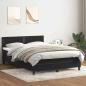 Preview: ARDEBO.de - Boxspringbett mit Matratze Schwarz 160x220 cm Samt