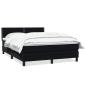 Preview: Boxspringbett mit Matratze Schwarz 160x220 cm Samt