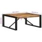 Preview: Couchtisch 80x80x35 cm Raues Massivholz Mango