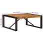 Preview: Couchtisch 80x80x35 cm Massivholz Akazie