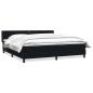 Preview: Boxspringbett mit Matratze Schwarz 180x220 cm Samt
