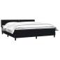 Preview: Boxspringbett mit Matratze Schwarz 180x220 cm Samt