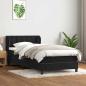 Preview: ARDEBO.de - Boxspringbett mit Matratze Schwarz 90x210 cm Samt