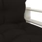Preview: Garten-Palettensofa mit Kissen in Schwarz Holz