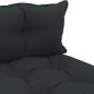 Preview: Garten-Paletten-Mittelsofa mit Kissen in Anthrazit Holz