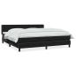 Preview: Boxspringbett mit Matratze Schwarz 180x220 cm Samt