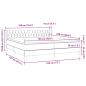 Preview: Boxspringbett mit Matratze Schwarz 180x220 cm Samt
