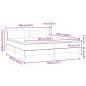 Preview: Boxspringbett mit Matratze Hellgrau 180x220 cm Samt