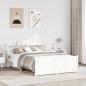 Preview: ARDEBO.de - Bettgestell mit Kopfteil ohne Matratze Weiß 140x200 cm
