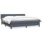 Preview: Boxspringbett mit Matratzen Dunkelgrau 180x220 cm Samt