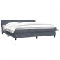 Preview: Boxspringbett mit Matratzen Dunkelgrau 180x220 cm Samt