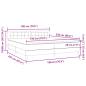 Preview: ARDEBO.de - Boxspringbett mit Matratze Hellgrau 180x220 cm Samt