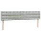 Preview: Boxspringbett mit Matratze Hellgrau 180x220 cm Samt