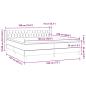 Preview: Boxspringbett mit Matratze Hellgrau 180x220 cm Samt