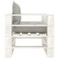 Preview: Garten-Palettensofa mit Kissen in Taupe Holz
