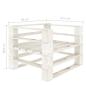 Preview: Garten-Palettensofa mit Kissen in Creme Holz