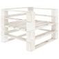 Preview: Garten-Palettensofa mit Kissen in Creme Holz