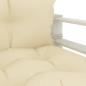 Preview: Garten-Palettensofa mit Kissen in Creme Holz