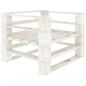 Preview: Garten-Palettensofa mit Kissen in Creme Holz